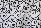 Flocking Damask Taffeta - Fabric by the yard - Scroll