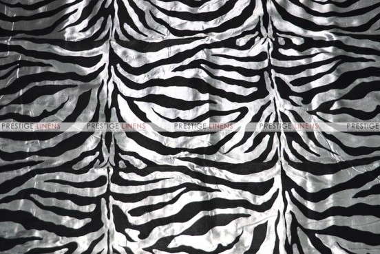 Flocking Zebra Taffeta - Fabric by the yard - Charcoal
