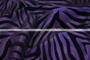 Flocking Zebra Taffeta - Fabric by the yard - Plum