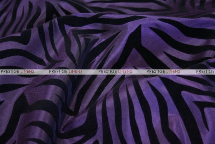 Flocking Zebra Taffeta - Fabric by the yard - Plum