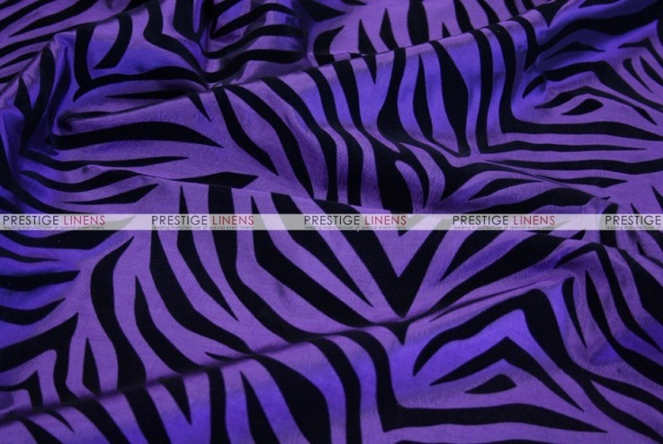 Flocking Zebra Taffeta - Fabric by the yard - Purple
