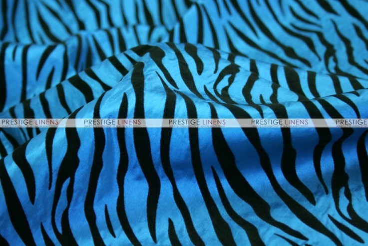 Flocking Zebra Taffeta - Fabric by the yard - Teal