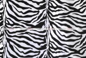 Flocking Zebra Taffeta - Fabric by the yard - White