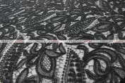 French Lace - Fabric by the yard - Black