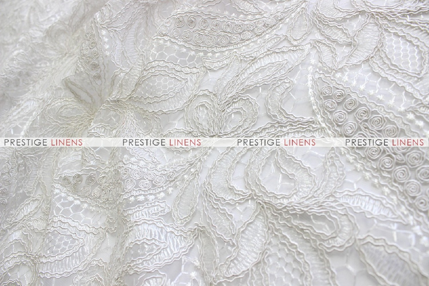 Ivory Synthetic Lace Knit Fabric 43" width Sold by the Yard 