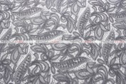 French Lace - Fabric by the yard - Silver