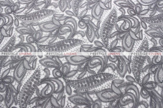 French Lace - Fabric by the yard - Silver