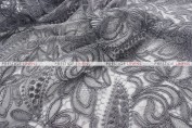 French Lace - Fabric by the yard - Silver