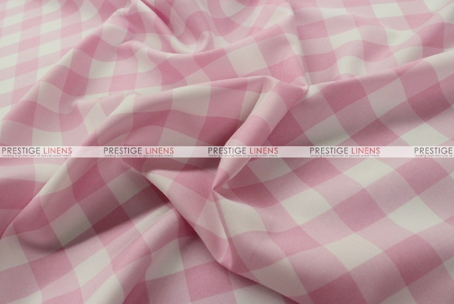 Gingham Buffalo Check - Fabric by the yard - Pink - Prestige Linens