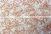 Giselle Net Embroidery - Fabric by the yard - Blush