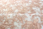 Giselle Net Embroidery - Fabric by the yard - Blush