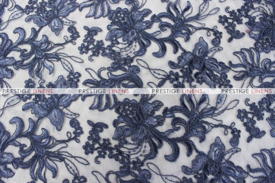 Giselle Net Embroidery - Fabric by the yard - Navy