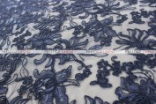 Giselle Net Embroidery - Fabric by the yard - Navy