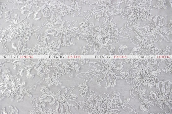 Giselle Net Embroidery - Fabric by the yard - White