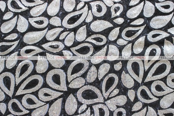 Jaipur - Fabric by the yard - Black/Silver