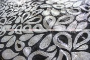 Jaipur - Fabric by the yard - Black/Silver