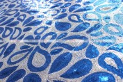 Jaipur - Fabric by the yard - Blue/Silver