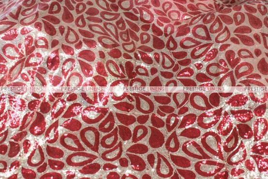 Jaipur - Fabric by the yard - Red/Gold