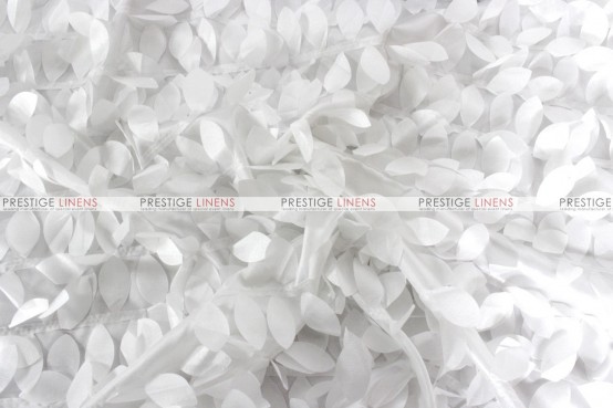 Leaf Petal Taffeta - Fabric by the yard - White