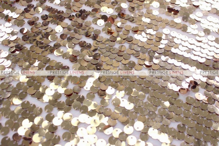 Mesh Sequins Embroidery - Fabric by the yard - Champagne
