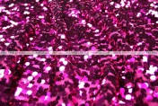 Mesh Sequins Embroidery - Fabric by the yard - Fuchsia