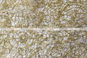 Metallic Chain Lace - Fabric by the yard - Gold