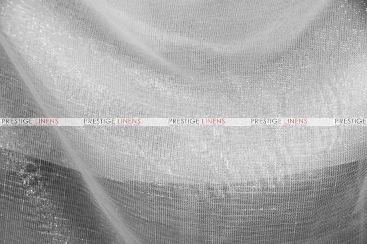 Metallic Sheer Linen - Fabric by the yard - Silver