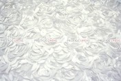 Mini Rosette - Fabric by the yard - White