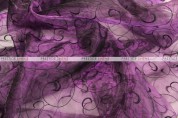 Organza Swirl - Fabric by the yard - 1033 Lt Plum