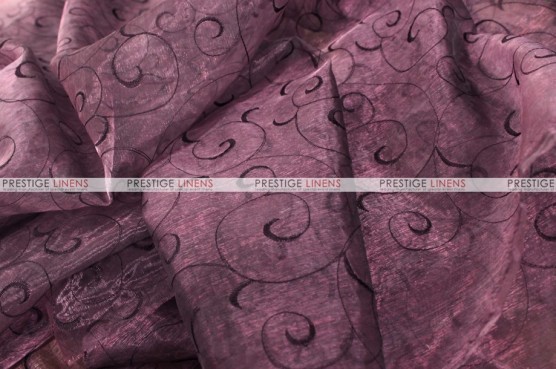 Organza Swirl - Fabric by the yard - 1034 Plum