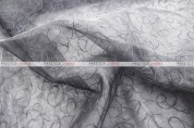 Organza Swirl - Fabric by the yard - 1126 Silver