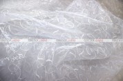 Organza Swirl - Fabric by the yard - 126 White