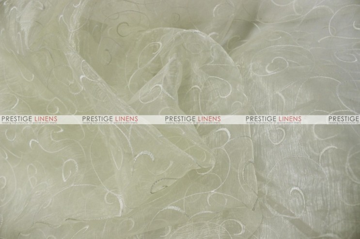 Organza Swirl - Fabric by the yard - 128 Ivory
