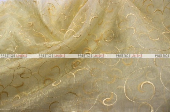 Organza Swirl - Fabric by the yard - 228 Lt Gold