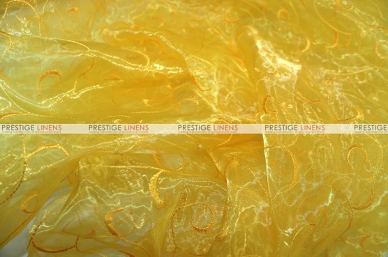 Organza Swirl - Fabric by the yard - 426 Yellow