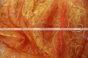 Organza Swirl - Fabric by the yard - 431 Orange