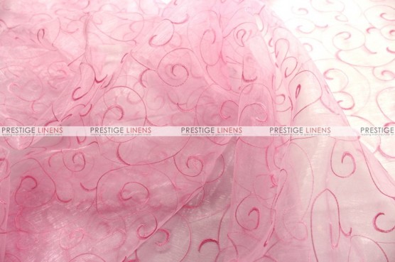 Organza Swirl - Fabric by the yard - 527 Pink