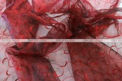 Organza Swirl - Fabric by the yard - 628 Burgundy