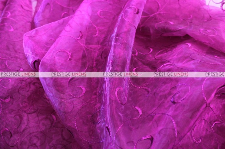 Organza Swirl - Fabric by the yard - 646 Magenta