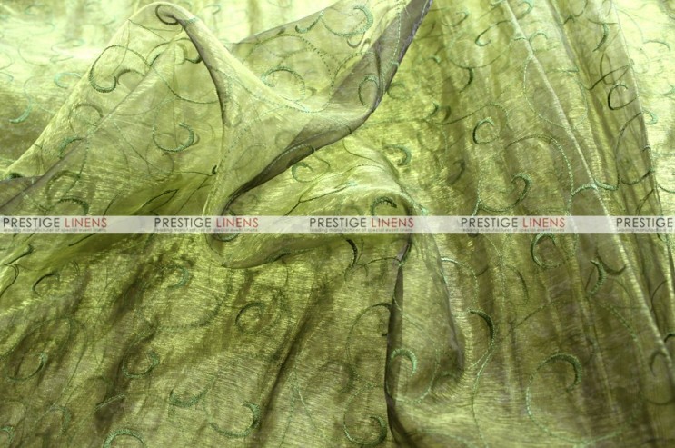 Organza Swirl - Fabric by the yard - 830 Olive