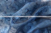 Organza Swirl - Fabric by the yard - 933 Royal