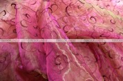Organza Swirl - Fabric by the yard - Magenta/Gold