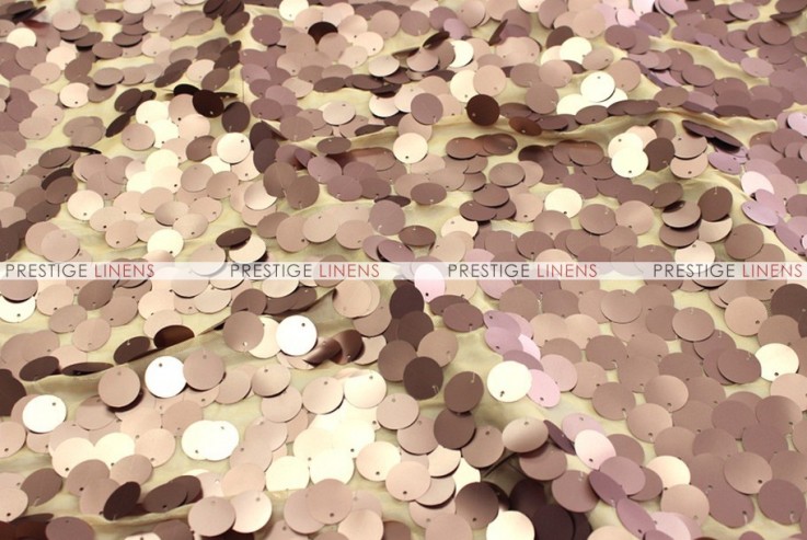 Payette Sequins - Fabric by the yard - Mocha (Dull)