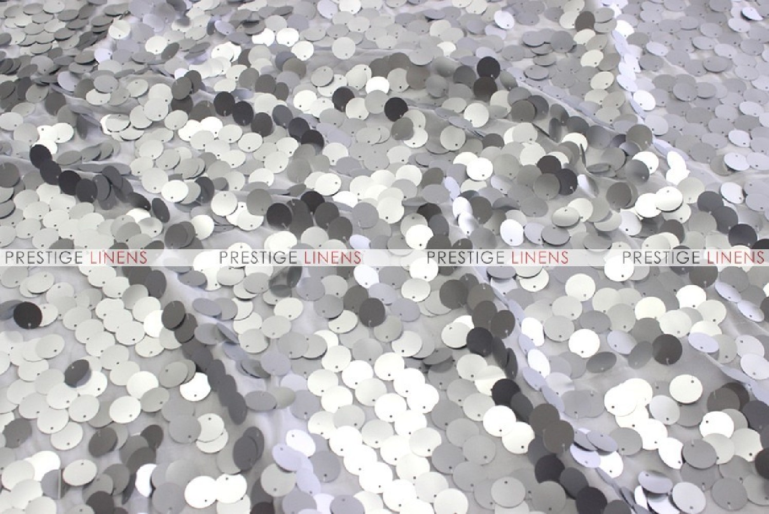 CV Linens 10 Yards Large Payette Sequins Fabric Bolt - Black