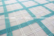 Plaid Sheer - Fabric by the yard - Aqua/White