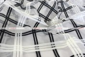 Plaid Sheer - Fabric by the yard - Black/White