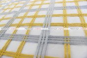 Plaid Sheer - Fabric by the yard - Gold/Silver