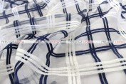 Plaid Sheer - Fabric by the yard - Navy/White