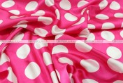 Polka Dot Charmeuse - Fabric by the yard - Fuchsia/White