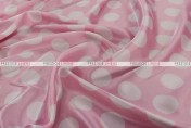 Polka Dot Charmeuse - Fabric by the yard - Pink/White